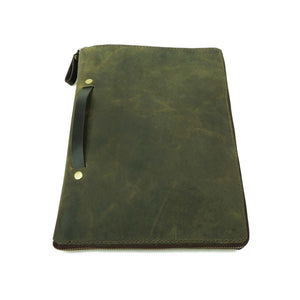 Carpeta de Cuero Tablet Multipropósito - Verde Rústico