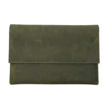 Cargar imagen en el visor de la galería, Funda de Cuero Notebook 14&quot; a 15&quot; - Verde Rústico
