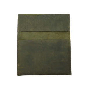 Funda de Cuero Notebook 14" a 15" - Verde Rústico