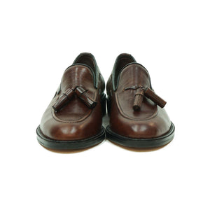 Zapato Split Tassel Loafer Café