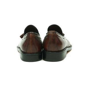 Zapato Split Tassel Loafer Café