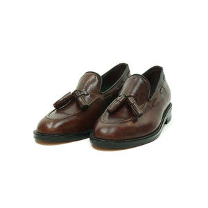 Zapato Split Tassel Loafer Café