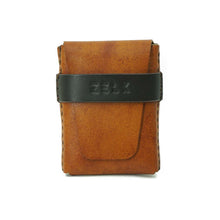 Cargar imagen en el visor de la galería, Billetera de cuero Z3 color Café Curry Moro
