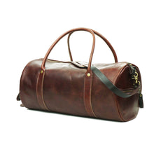 Cargar imagen en el visor de la galería, Bolso Cuero Gym Bag Café Agreste
