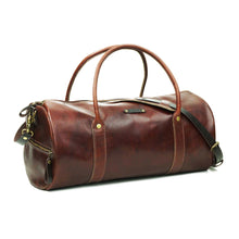 Cargar imagen en el visor de la galería, Bolso Cuero Gym Bag Café Agreste
