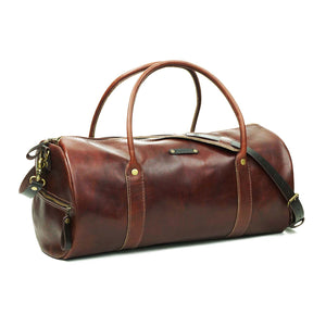 Bolso Cuero Gym Bag Café Agreste