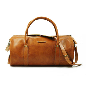 Bolso Cuero Gym Bag Curry-Natural