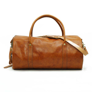 Bolso Cuero Gym Bag Curry-Natural