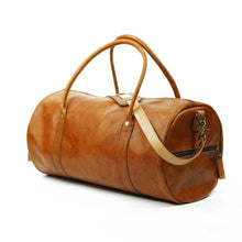 Cargar imagen en el visor de la galería, Bolso Cuero Gym Bag Curry-Natural
