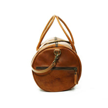 Cargar imagen en el visor de la galería, Bolso Cuero Gym Bag Curry-Natural
