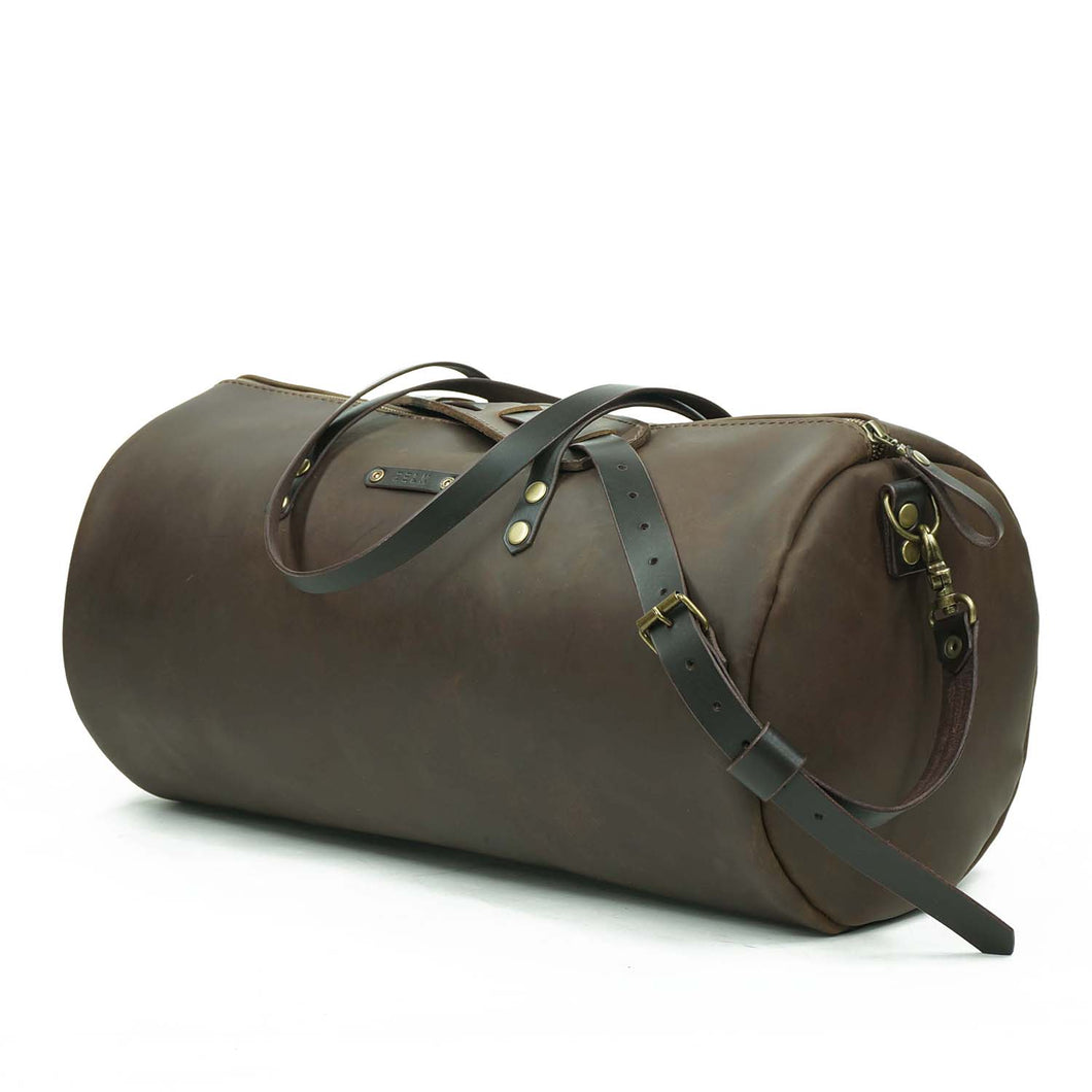 Bolso Cuero Gym Bag Lite Café Rústico