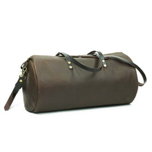 Cargar imagen en el visor de la galería, Bolso Cuero Gym Bag Lite Café Rústico
