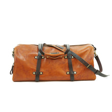 Cargar imagen en el visor de la galería, Bolso de Cuero Weekend Bag Curry Moro
