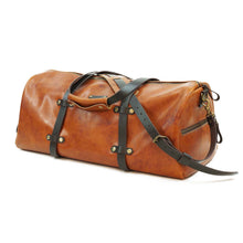 Cargar imagen en el visor de la galería, Bolso de Cuero Weekend Bag Curry Moro
