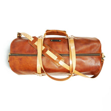 Cargar imagen en el visor de la galería, Bolso Cuero Weekend Bag  - Curry/Natural
