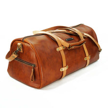 Cargar imagen en el visor de la galería, Bolso Cuero Weekend Bag  - Curry/Natural
