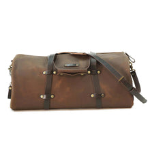Cargar imagen en el visor de la galería, Bolso Cuero Weekend Bag - Café Rústico
