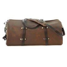 Cargar imagen en el visor de la galería, Bolso Cuero Weekend Bag - Café Rústico
