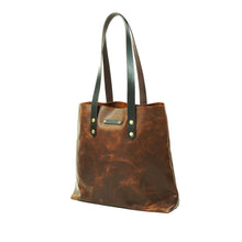 Cargar imagen en el visor de la galería, Bolso de Mano Cuero Vintage Tote - Café Texturado
