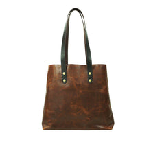 Cargar imagen en el visor de la galería, Bolso de Mano Cuero Vintage Tote - Café Texturado
