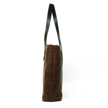 Cargar imagen en el visor de la galería, Bolso de Mano Cuero Vintage Tote - Café Texturado
