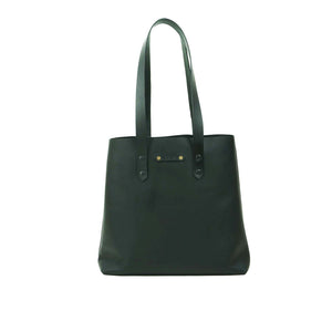 Bolso de Mano Cuero Vintage Tote - Negro