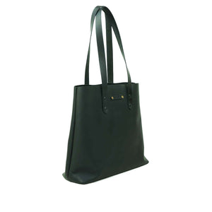 Bolso de Mano Cuero Vintage Tote - Negro