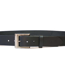 Cargar imagen en el visor de la galería, Cinturón de cuero Z4 hebilla Plateada correa Negra
