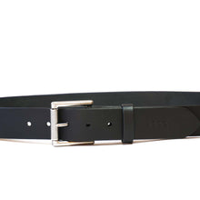 Cargar imagen en el visor de la galería, Cinturón de cuero Z6 hebilla Plateada correa Negra
