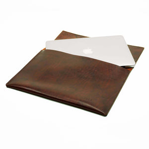 Funda de Cuero Notebook 14" a 15" - Café Agreste