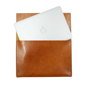Funda de Cuero Notebook 14" a 15" - Café Curry