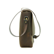 Cargar imagen en el visor de la galería, Maletín de cuero Messenger Basic 13 pulgadas color Café Rústico correas Café Moro
