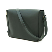 Cargar imagen en el visor de la galería, Maletín de cuero Messenger Basic 15 pulgadas color Negro correas Negras
