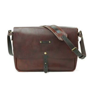 Maletín de cuero Messenger II 15 pulgadas color Agreste correas Café Moro