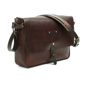 Maletín de cuero Messenger II 15 pulgadas color Agreste correas Café Moro
