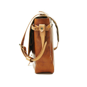Maletín de cuero Messenger II 15 pulgadas color Curry correas Naturales