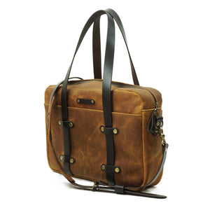 Maletín de cuero Messenger Nomad Amarillo Rústico