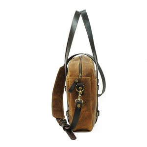 Maletín de cuero Messenger Nomad Amarillo Rústico