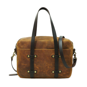 Maletín de cuero Messenger Nomad Amarillo Rústico