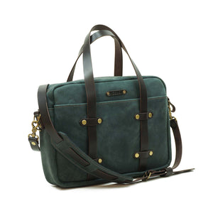 Maletín de cuero Messenger Nomad Azul Rústico