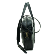 Cargar imagen en el visor de la galería, Maletín de cuero Messenger Nomad Capreto Negro
