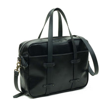 Cargar imagen en el visor de la galería, Maletín de cuero Messenger Nomad Capreto Negro
