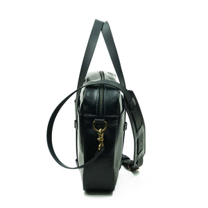 Maletín de cuero Messenger Nomad Capreto Negro