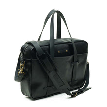 Cargar imagen en el visor de la galería, Maletín de cuero Messenger Nomad Capreto Negro
