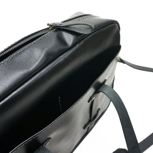 Maletín de cuero Messenger Nomad Capreto Negro