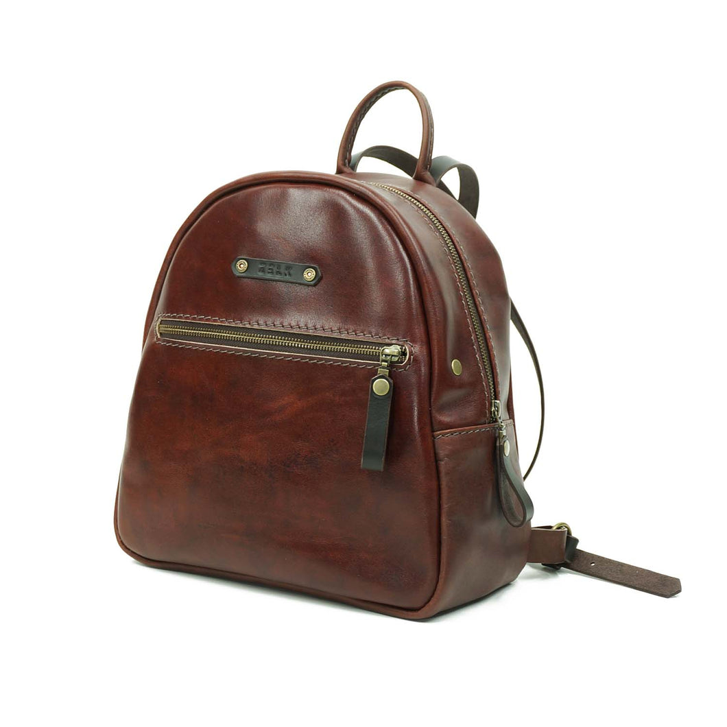 Mochila de Cuero Z5 - Café Agreste