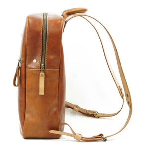 Mochila de Cuero Z7 - Curry / Natural