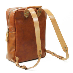 Mochila de Cuero Z7 - Curry / Natural