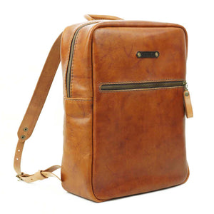 Mochila de Cuero Z7 - Curry / Natural