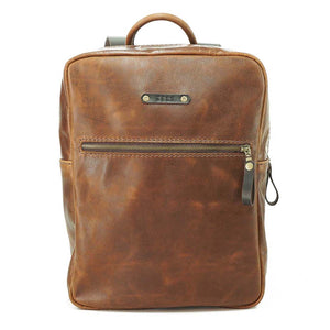 Mochila de Cuero Z7 - Café Texturado
